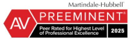 Martindale-Hubbell | AV Preeminent | Peer Rated for Highest level of professional Excellence 2025